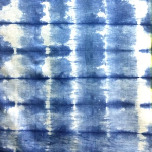 Khadi Selvedge Denim 4.5 Oz - Custom Tie Dye Pattern 02 - Indigo Plant