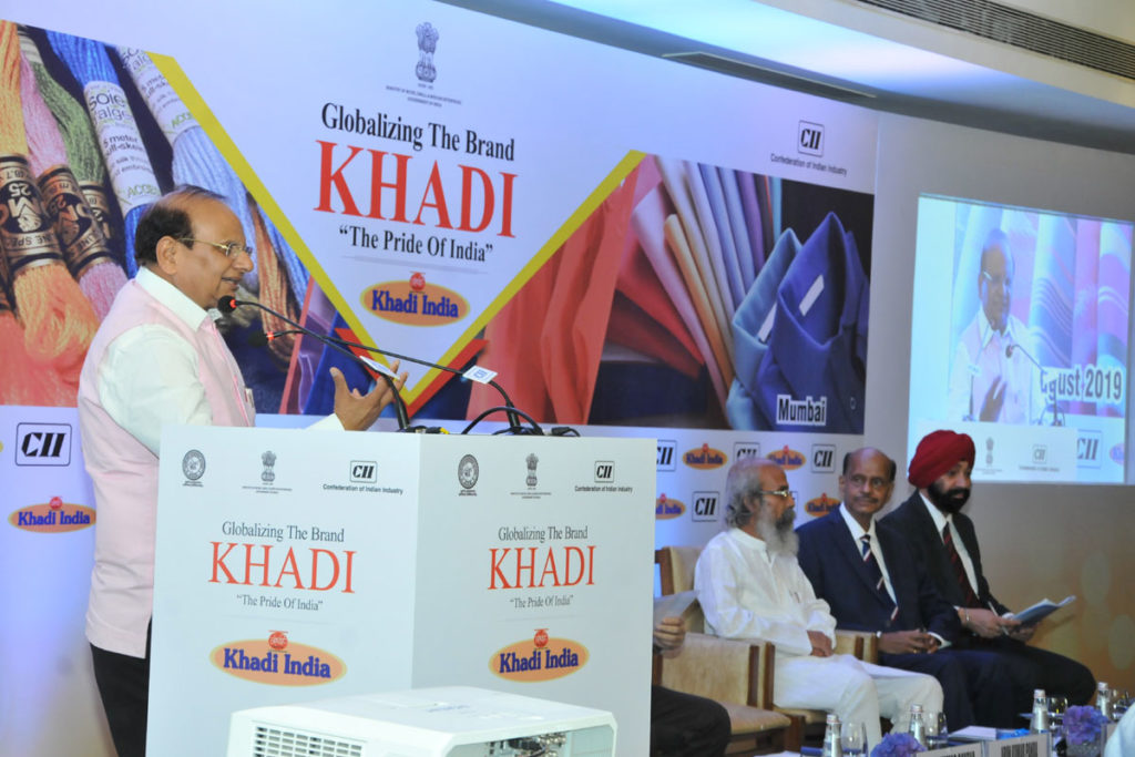 Mr. Vinay Kumar Saxena, Chairman, KVIC, speaking on Globalizing the Brand Khadi - The Pride of India