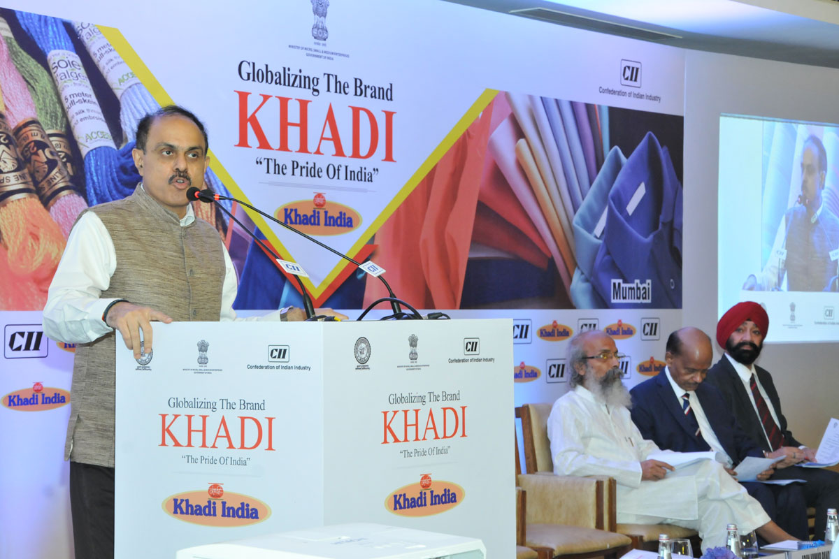 Dr. Arun Kumar Panda, Secretary, Ministry of MSME, Govt. of India, speaking on Globalizing the Brand Khadi - The Pride of India